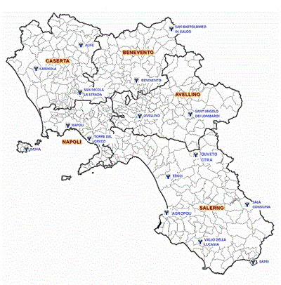 Stazioni rete GNSS Regione Campania
